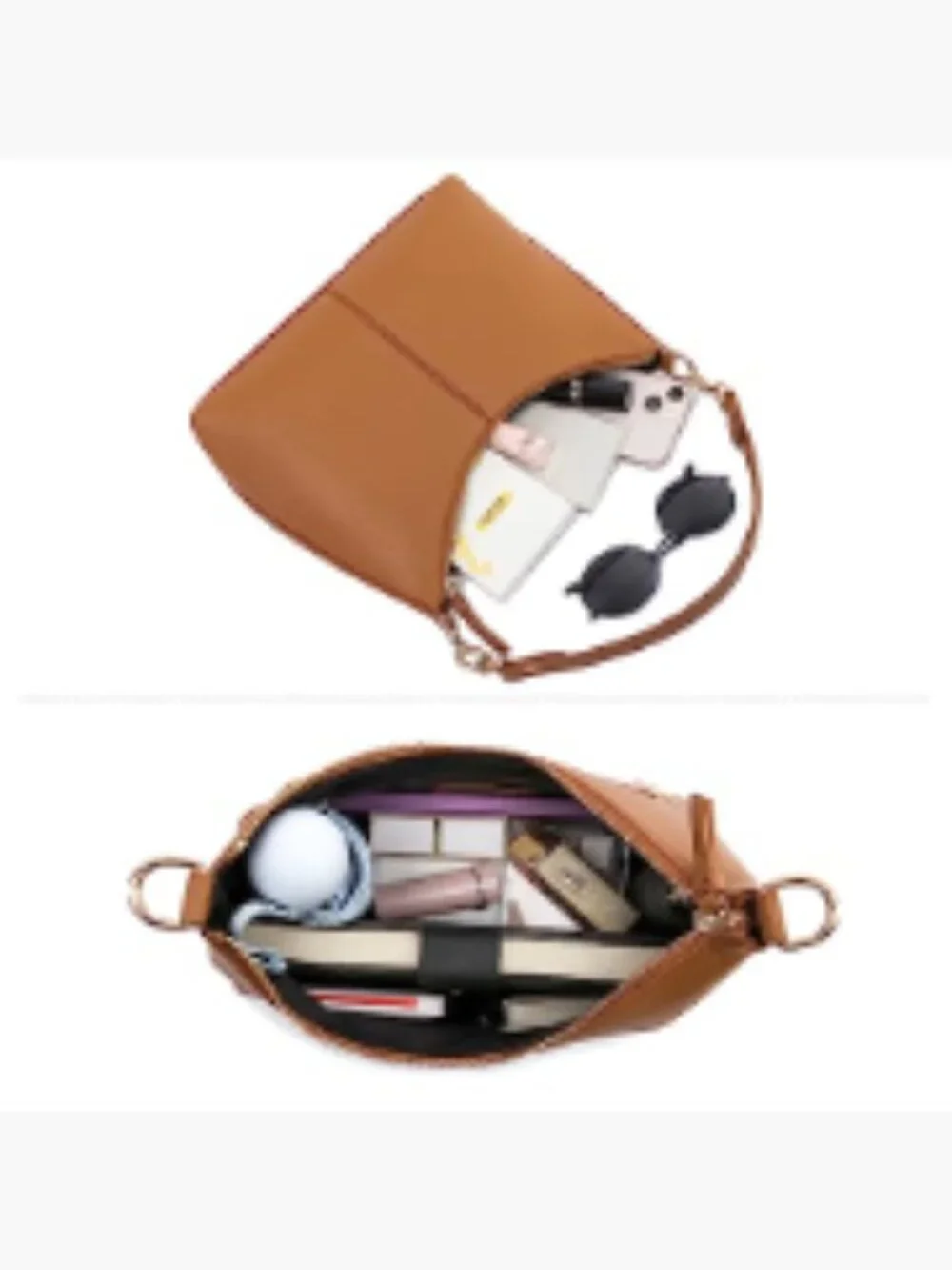 Women's PU Leather Small Shoulder Bag Crossbody Purse Work Travel Handbag